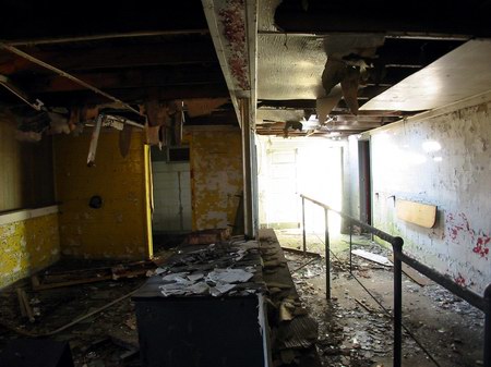 Albion Drive-In Theatre - Inside Concession Stand - Photo From Water Winter Wonderland (newer photo)